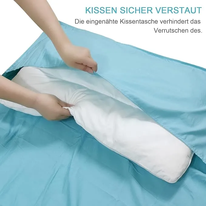 Sleeping Bag Liner, Adult Sleep Sack & Travel Sheets, Lightweight Single and Portable Camping Sleeping Bag Liners - Ideal for Traveling, Hostels and Camping