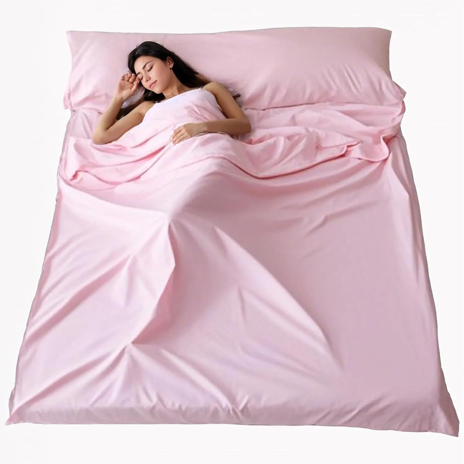 Sleeping Bag Liner Adult Sleep Sack Lightweight Portable Travel Sheets for Hotel Double Sleeping Bag Liners for Camping Backpacking Hotels