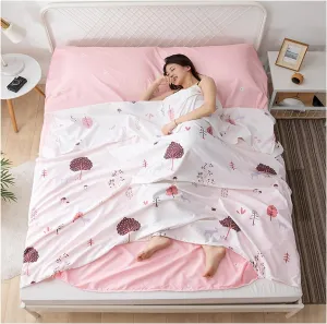 Sleeping Bag Liners Compact Cotton Sleeping Bag Liner, Outdoor Camping Travel Single Double Sleeping Bag, for Hotel Dustproof Sheets, Machine Washable (Size : 80x210cm/31.49x82.67in)