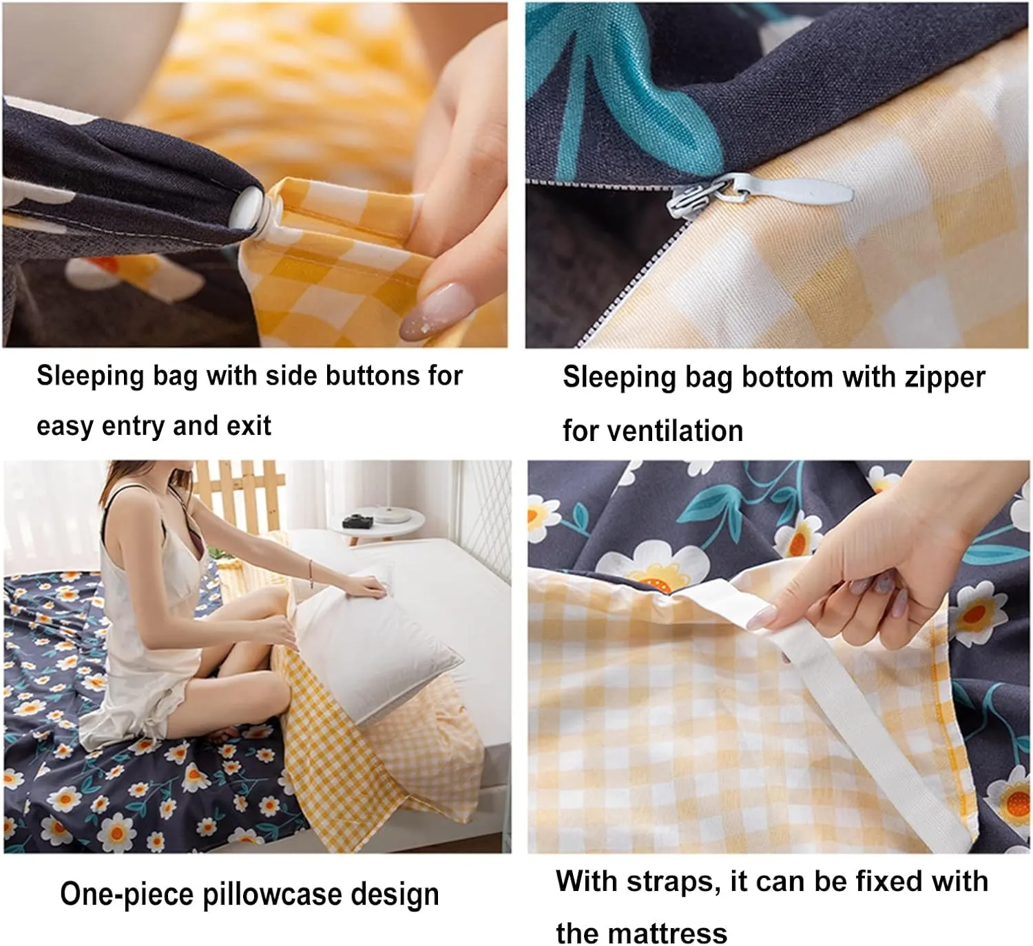 Sleeping Bag Liners Compact Cotton Sleeping Bag Liner, Outdoor Camping Travel Single Double Sleeping Bag, for Hotel Dustproof Sheets, Machine Washable (Size : 80x210cm/31.49x82.67in)