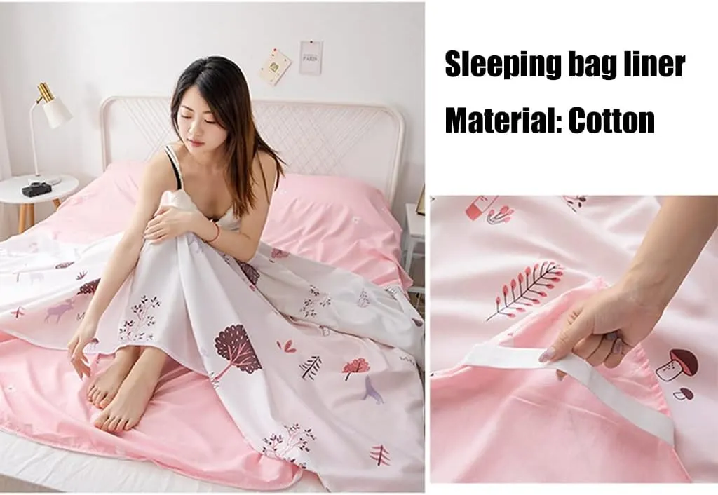 Sleeping Bag Liners Compact Cotton Sleeping Bag Liner, Outdoor Camping Travel Single Double Sleeping Bag, for Hotel Dustproof Sheets, Machine Washable (Size : 80x210cm/31.49x82.67in)