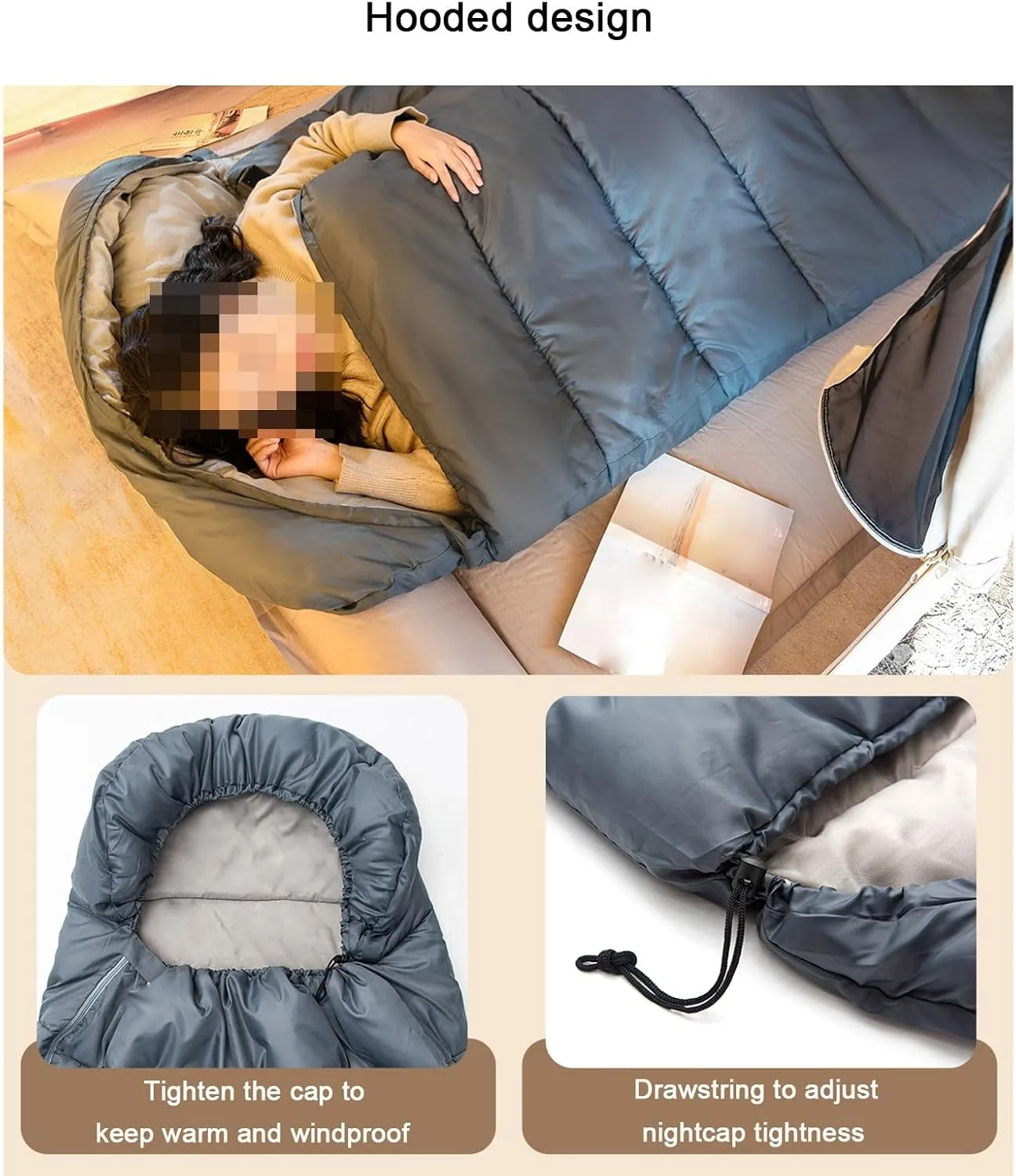 Sleeping Bag, Outdoor Camping Sleeping Bag, Widened Adult Portable Sleeping Bag, Envelope Sleeping Bag