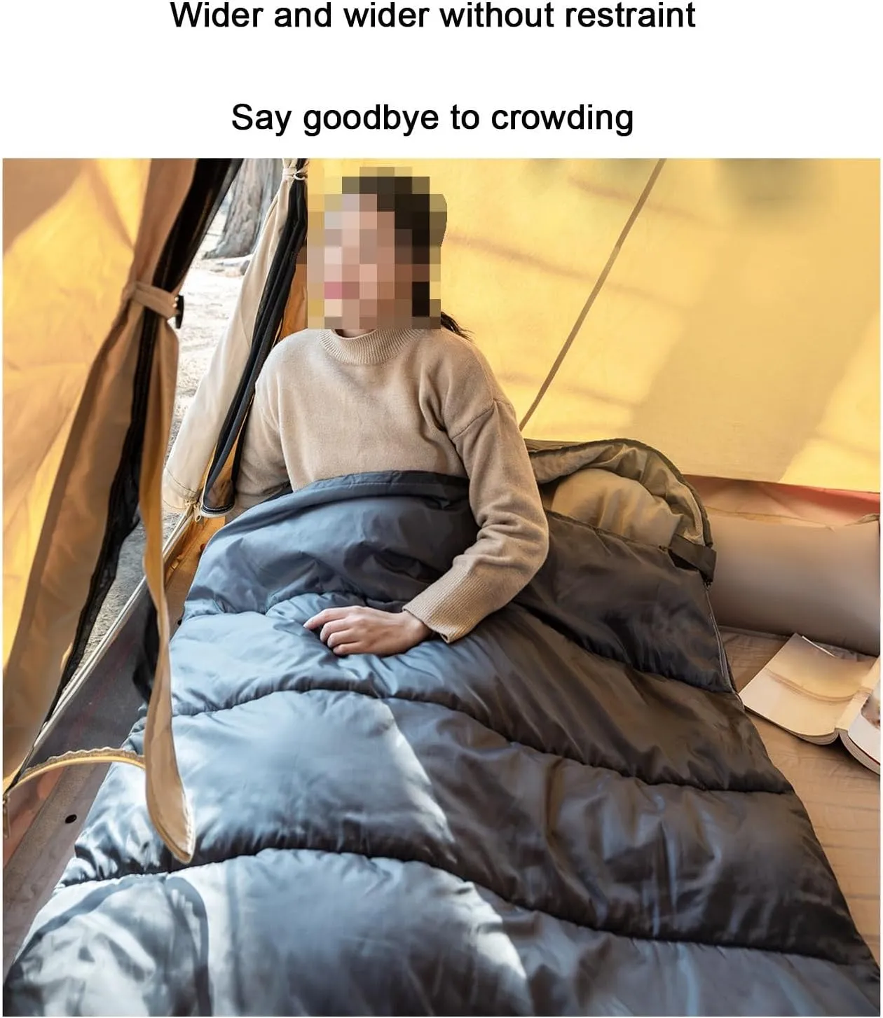Sleeping Bag, Outdoor Camping Sleeping Bag, Widened Adult Portable Sleeping Bag, Envelope Sleeping Bag