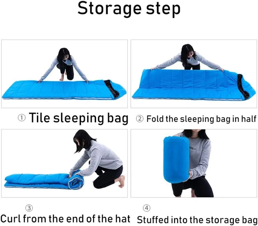 Sleeping Bag, Ultralight Outdoor Envelope-Shaped Sleeping Bag Portable Compact with Compression Sack 4 Seasons Comfortable for Camping