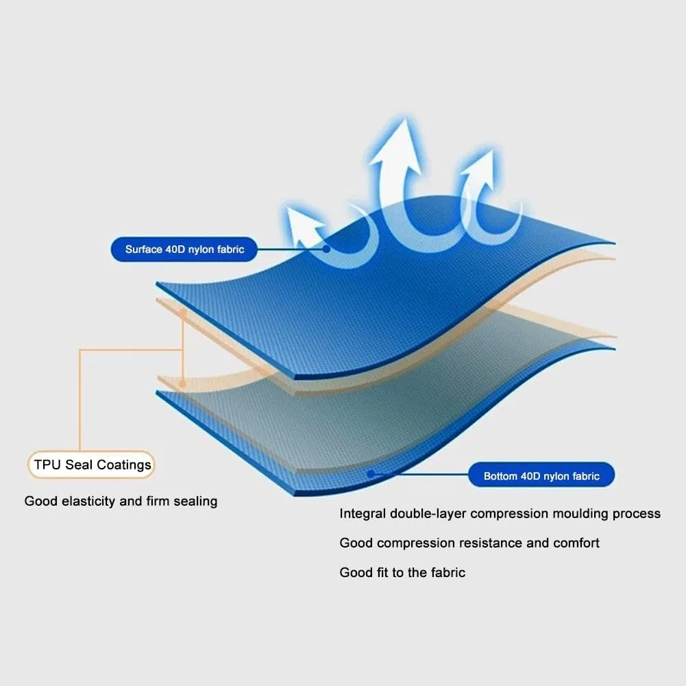 Sleeping Mat,inflatable Sleeping Mat,with Pillow, Portable Folding Car Carrying Built-in Foot Pump Inflatable, Suitable for Camping Backpacking Hiking Travel Tent and So On(Gray), Grey