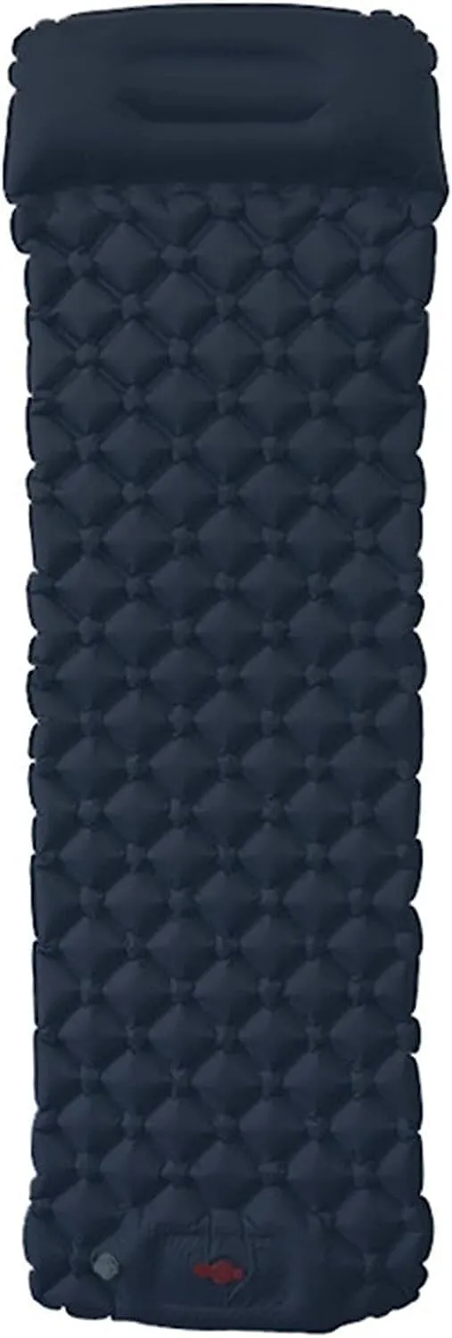 Sleeping Pad Camping Inflatable Mattress with Pillows Travel Mat, Camping Sleeping Mat (Color : Navy Blue)
