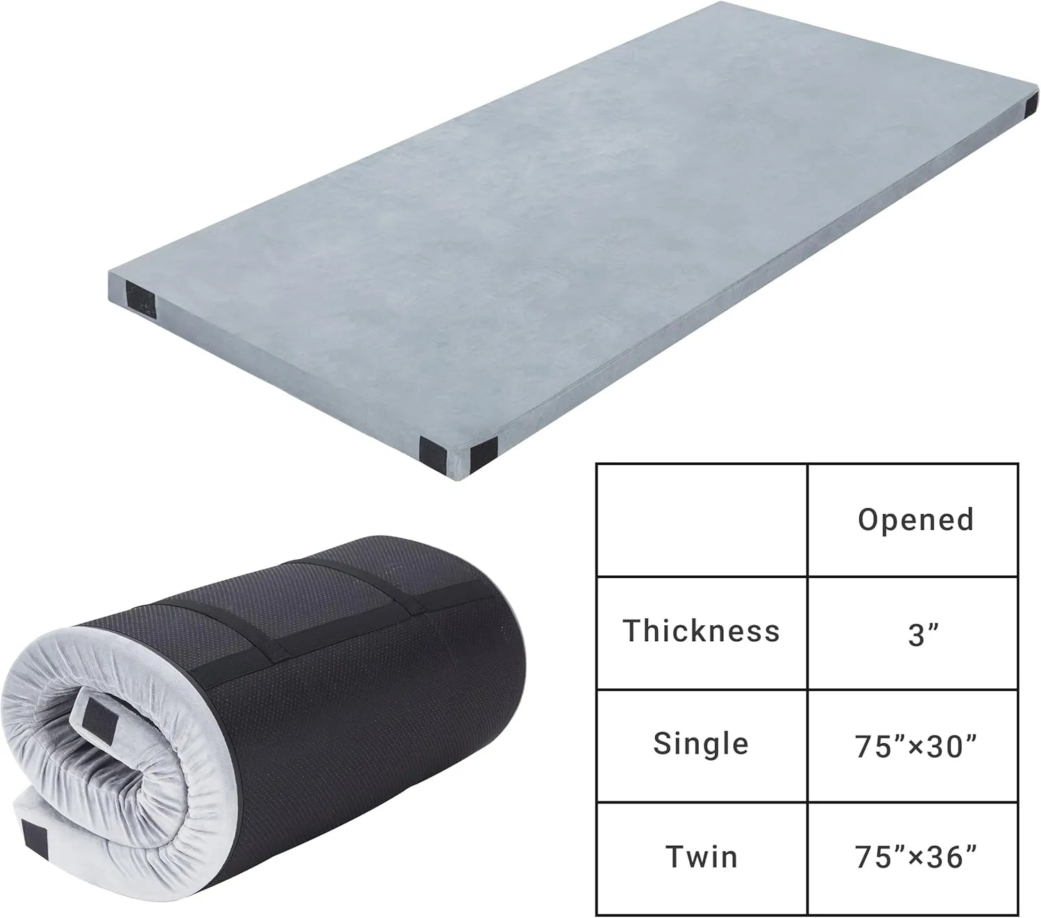 Sleeping Pad for Adults, Comfortable Thick Floor Sleeping Mats for Car Truck Tent with Removable Travel Bag