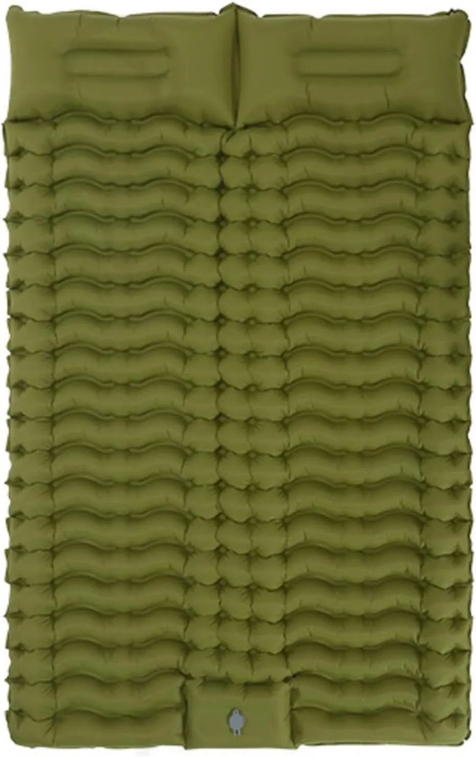 Sleeping Pad for Camping- Ultralight Inflatable Sleeping Mat with Built-in Foot Pump & Pillow, Upgraded Compact Camping Air Mattress for Camping, Backpacking, Hiking (Green, King (U.S. Standard))