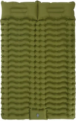 Sleeping Pad for Camping- Ultralight Inflatable Sleeping Mat with Built-in Foot Pump & Pillow, Upgraded Compact Camping Air Mattress for Camping, Backpacking, Hiking (Green, King (U.S. Standard))