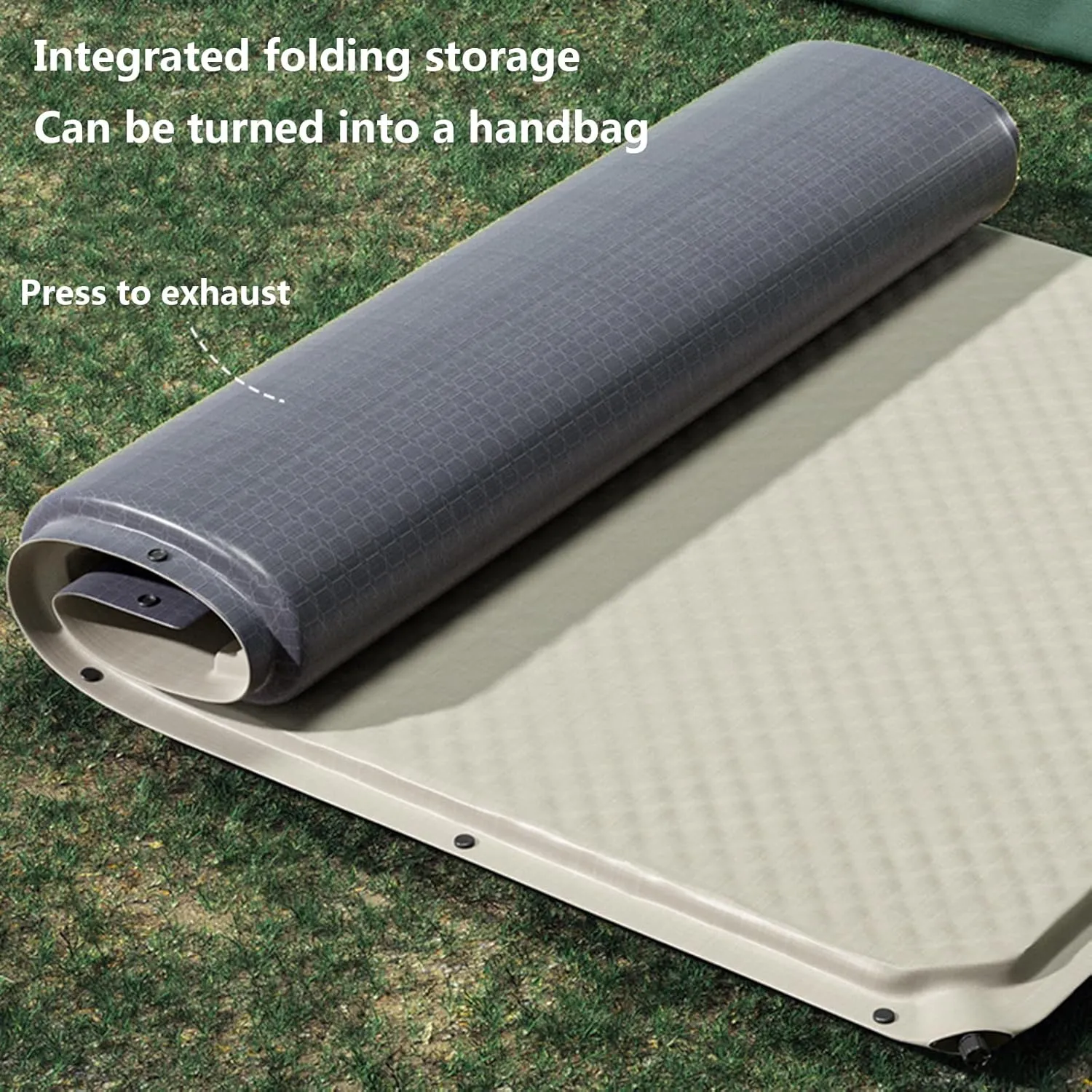 Sleeping Pad for Camping Ultralight Inflatable Sleeping Mat with Built in Pillow 1.2inch Thick Portable Camping Self Inflating Mattress Pad for Backpacking Hiking Tent Traveling, Single, Dark Green