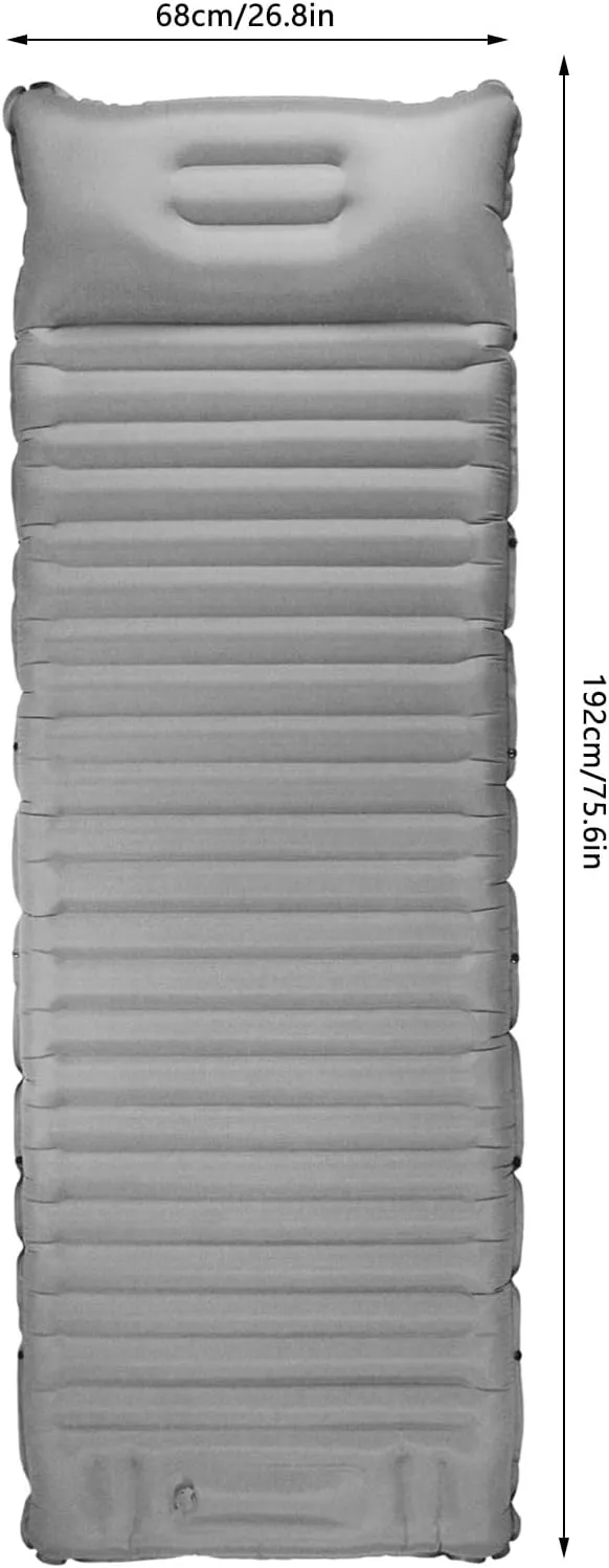 Sleeping Pad, Inflatable Sleeping Pad 40D Nylon Foot Inflation Mattress Portable for Camping Office Rest
