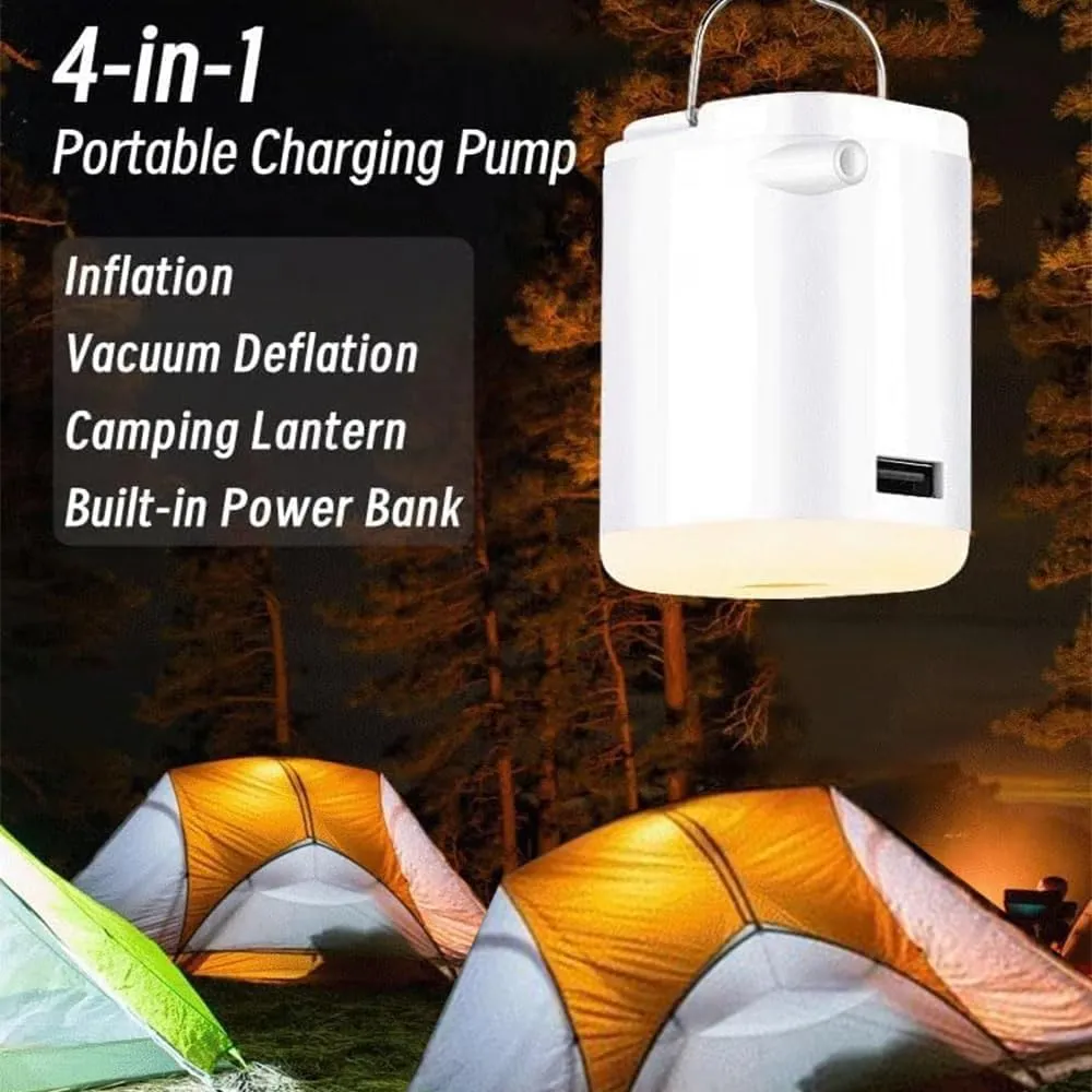 Slowowing Mini Air Pump, Portable Airpump for Air Mattress, Outdoor Lighting Camping Tent Light, for Air Mattress, Pool Floats