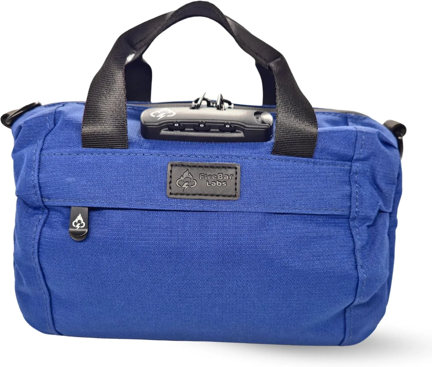 Smell Proof Duffle Bag with Anti Theft Combo Lock, Removable Shoulder Strap, Water Resistant, Ultra Durable Double Gasket Zippers   Premium Hardware (Vivid Blue, 9-Inch (9" x 5" x 4"))