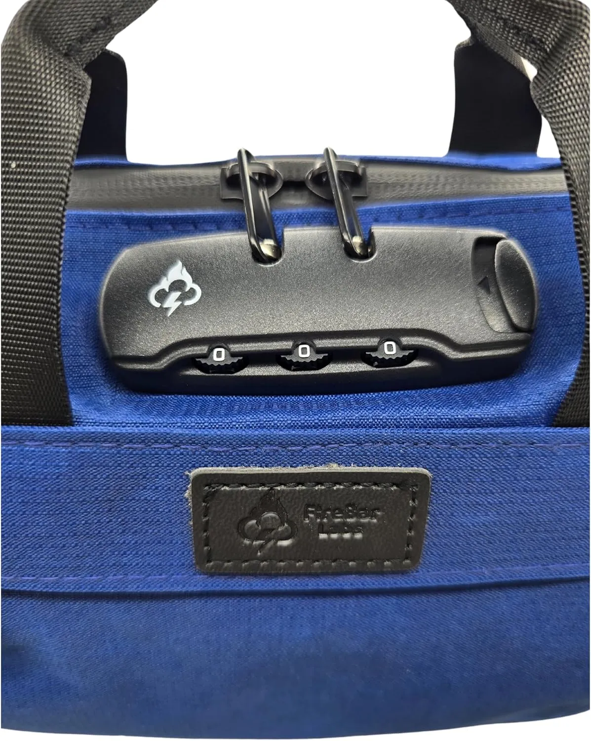 Smell Proof Duffle Bag with Anti Theft Combo Lock, Removable Shoulder Strap, Water Resistant, Ultra Durable Double Gasket Zippers   Premium Hardware (Vivid Blue, 9-Inch (9" x 5" x 4"))