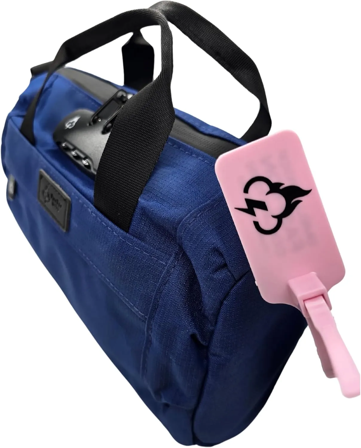 Smell Proof Duffle Bag with Anti Theft Combo Lock, Removable Shoulder Strap, Water Resistant, Ultra Durable Double Gasket Zippers   Premium Hardware (Vivid Blue, 9-Inch (9" x 5" x 4"))