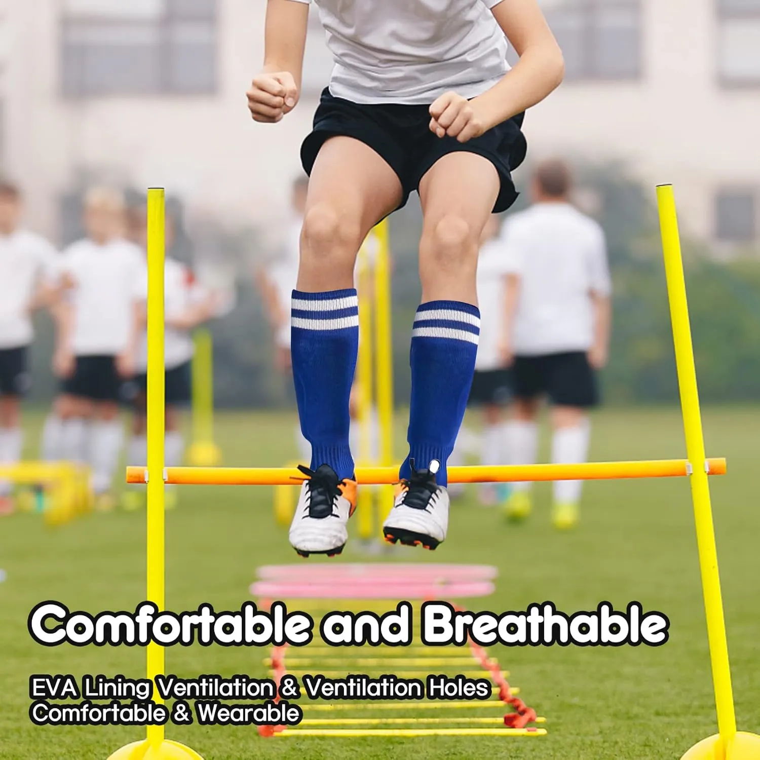 Soccer Shin Guards, Youth Soccer Shin Pads, Breathable and Lightweight Child Calf Protective Gear Soccer Equipment for 3-15 Years Old Boys Girls Toddler Kids Teenagers