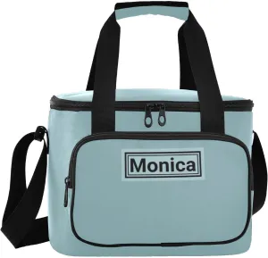 Solid Color Custom Soft Cooler Bag with Zipper Personalized Insulated Portable Cooler for Camping Work Beach Travel Lunchbox for Women Men