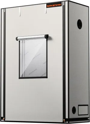 Spider Farmer Pro Series 4.6x2.3x6.6 Grow Tent, 55"x28"x80" with Roll-up Door, Observation Window Floor Tray, 2000D Thicken Mylar Canvas, 4x2 for Hydroponic Indoor Growing for SF2000, SE4500, G4500