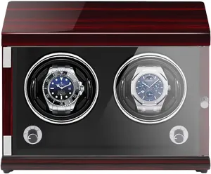 Spinner Winding Box Watch Winders - Rechargeable Two-Position Watch Shaker Mechanical Watch Winder Vertical Automatic Watch Winding Box with Light-Sensitive Led Light Qui