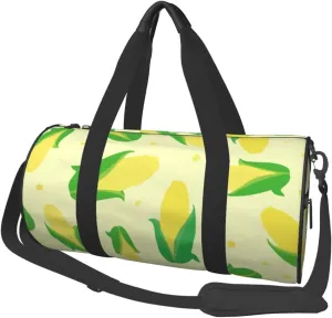 Sports Duffel Bag Green-Delicious-Corn Foldable Travel Tote Bag Weekender Sleepover Carry On Bag
