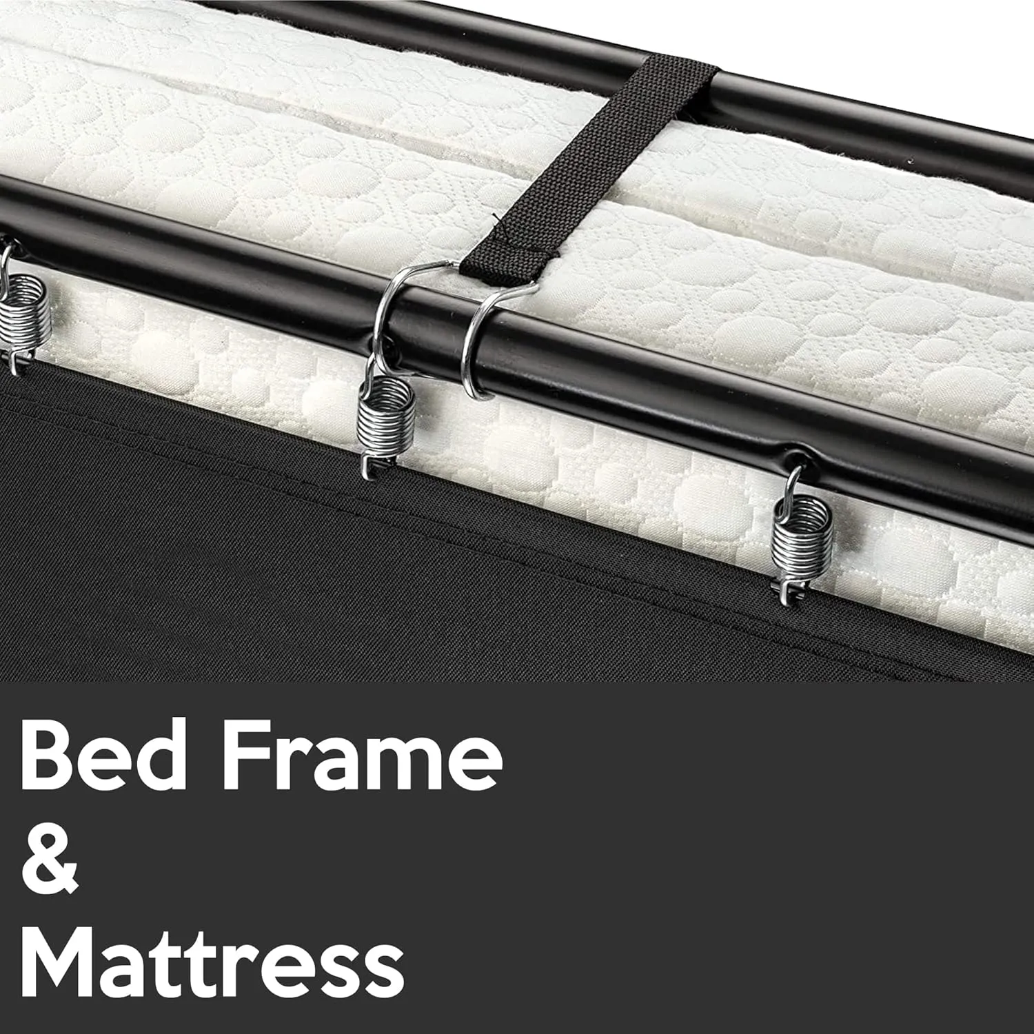 Spring Coil, 14” Folding Bed with Luxurious Memory Foam Mattress, Strong and Sturdy Metal Frame, Portable Guest Bed for Easy Storage, 31-Inch, White