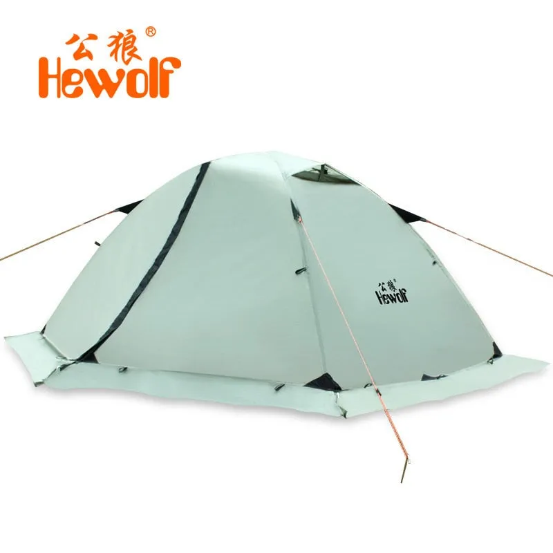 Spring promotion super snow winter layer use ultralight better double waterproof tent 2 Hewolf Quick dispatch in aluminum with person pole skirt/4season strong