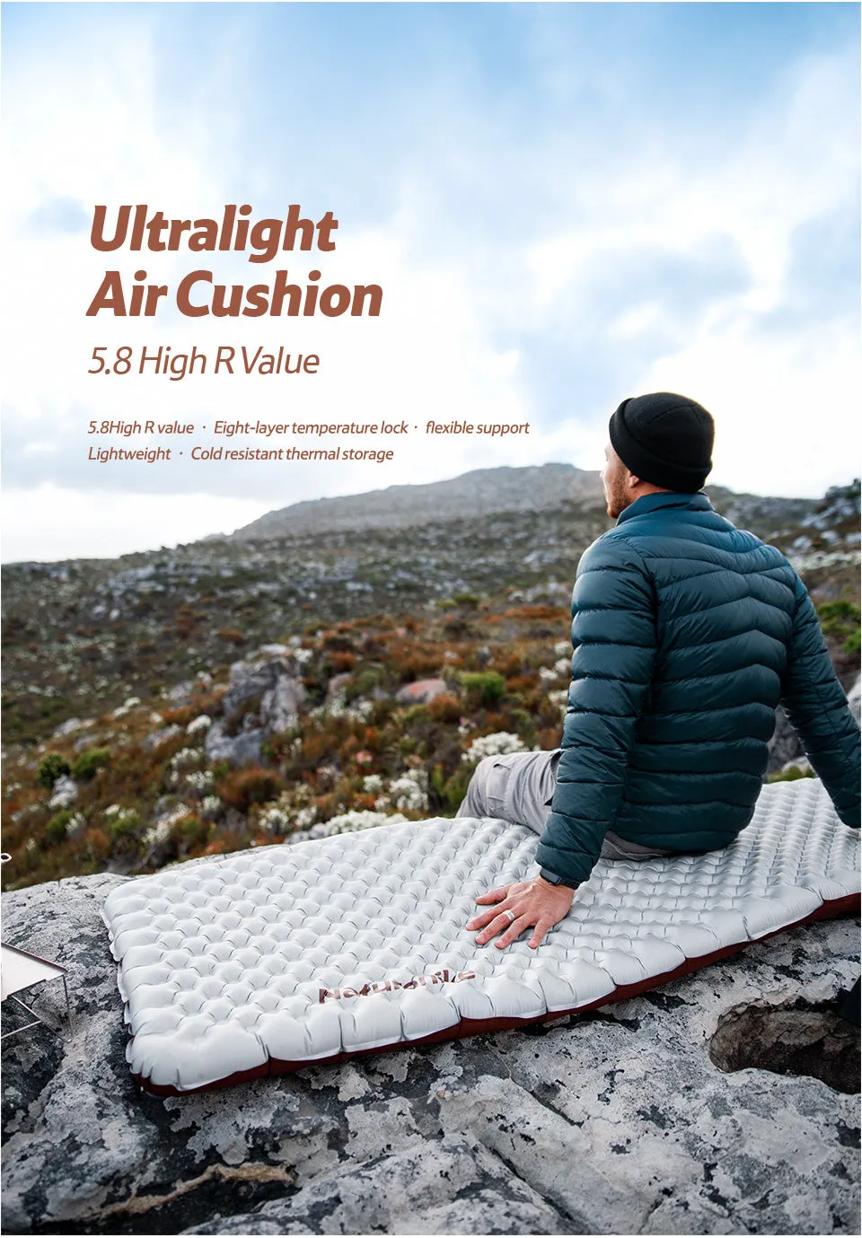 Square Hurry, limited slots 5.8 Inflatable Light Ultra Best-reviewed Carbon Sleeping Silver Tuye Pad Naturehike