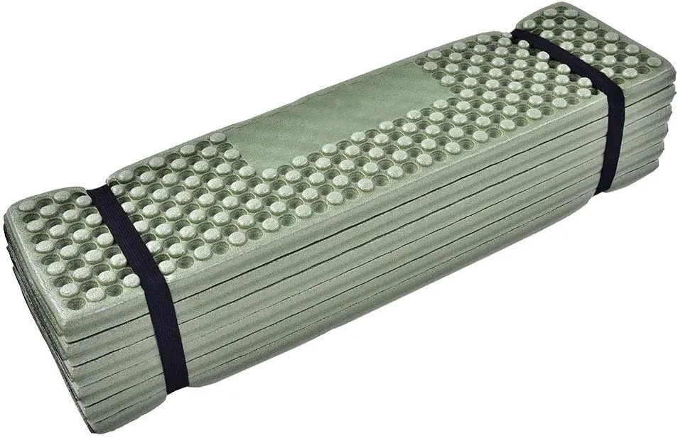 Srliya Foam Camping Pads for Hiking, Outdoor Foam Camping Mat Folding Beach Tent Sleeping Pad Waterproof Mattress (Blackish Green)