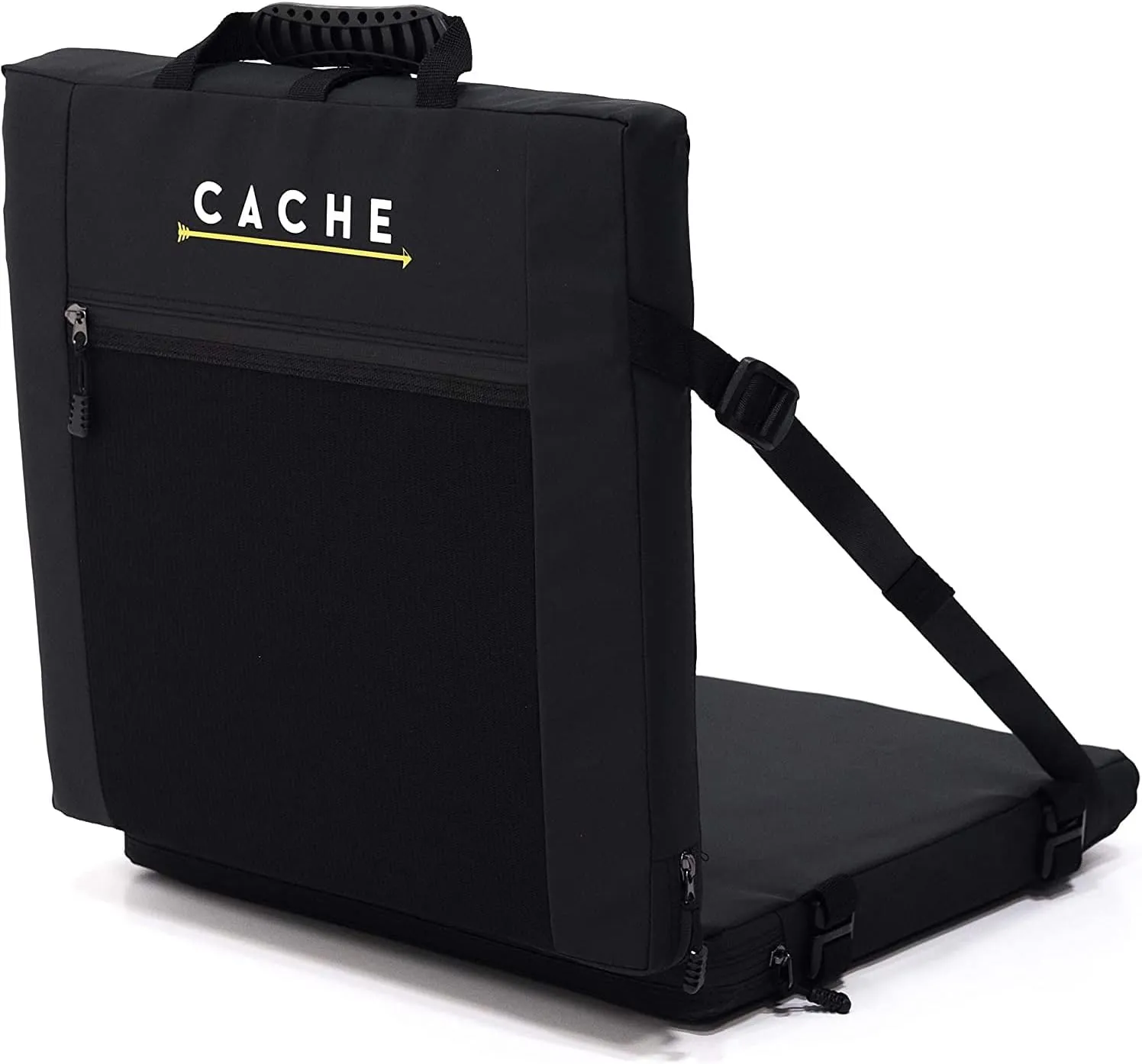 Stadium Seats for Bleachers with Back Support and Padded Cushion - Lightweight Stadium Cushion - Zip Mesh Storage Pocket - Lightweight Padded Seat for Sports Events - Tailgate Chair with Handle.