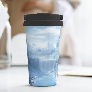 Stainless Steel Tumbler with Lid Insulated Tumbler Snow Ice World Coffee Mug for Travel Reusable Car Cup Double Wall Insulated Cup for Coffee