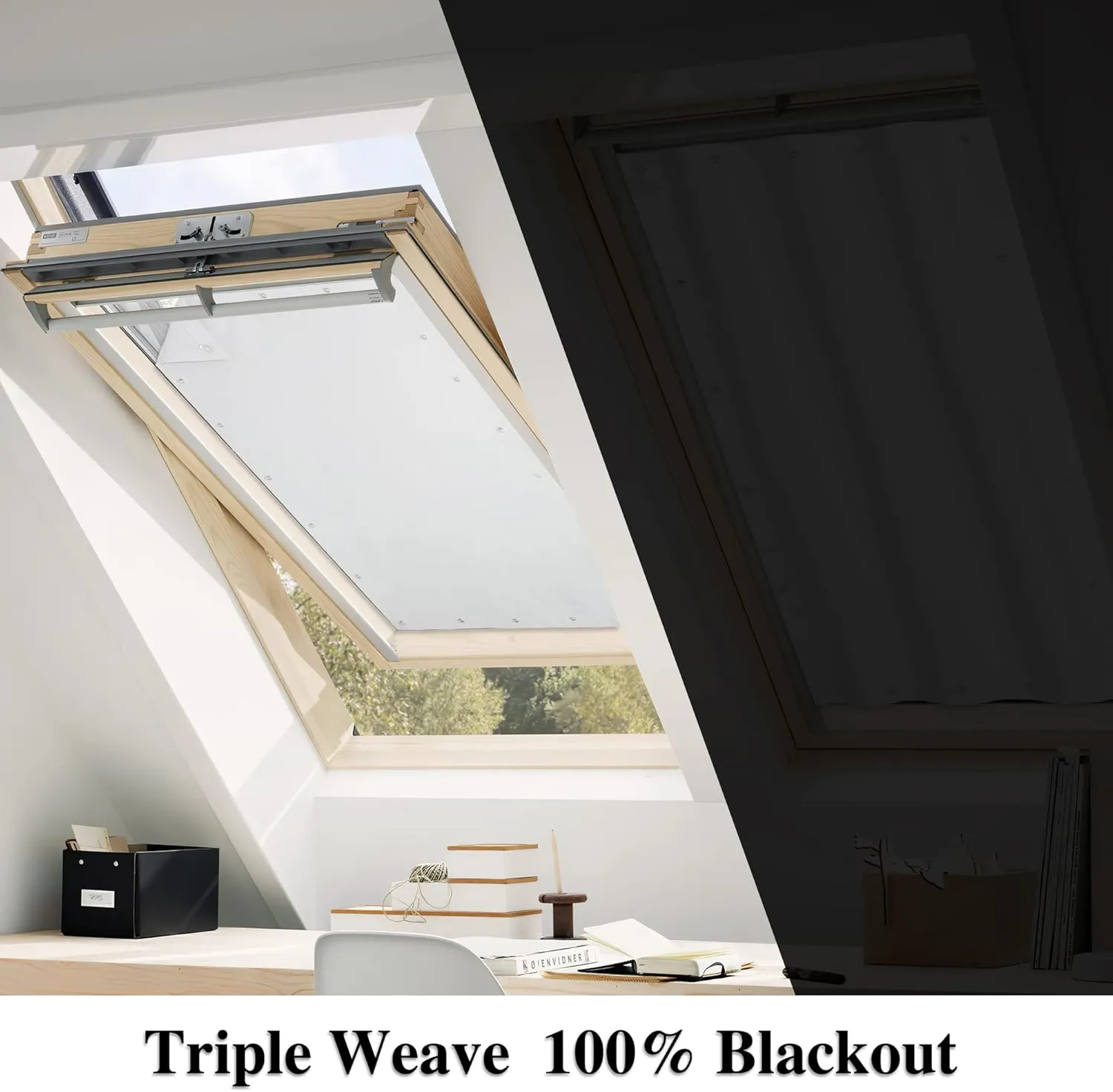 StangH 100% Blackout Shade Blinds - Portable Travel Temporary Sucker Curtains for Babies/Cars, Light Blocking Kids Curtains for Bedroom/Sliding Glass Door, W51 x L78, White, 1 Piece