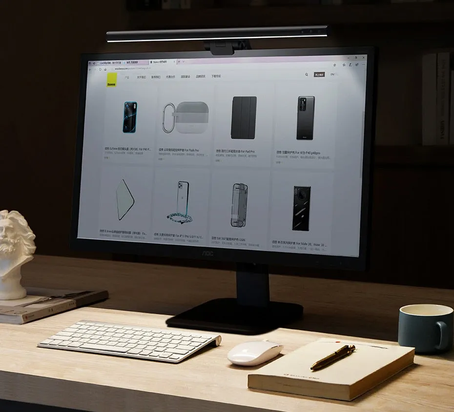 Stepless Dimming Eye-Care LED Desk Lamp For Computer PC Monitor Screen Hanging Light LED Reading USB Powered Lamp