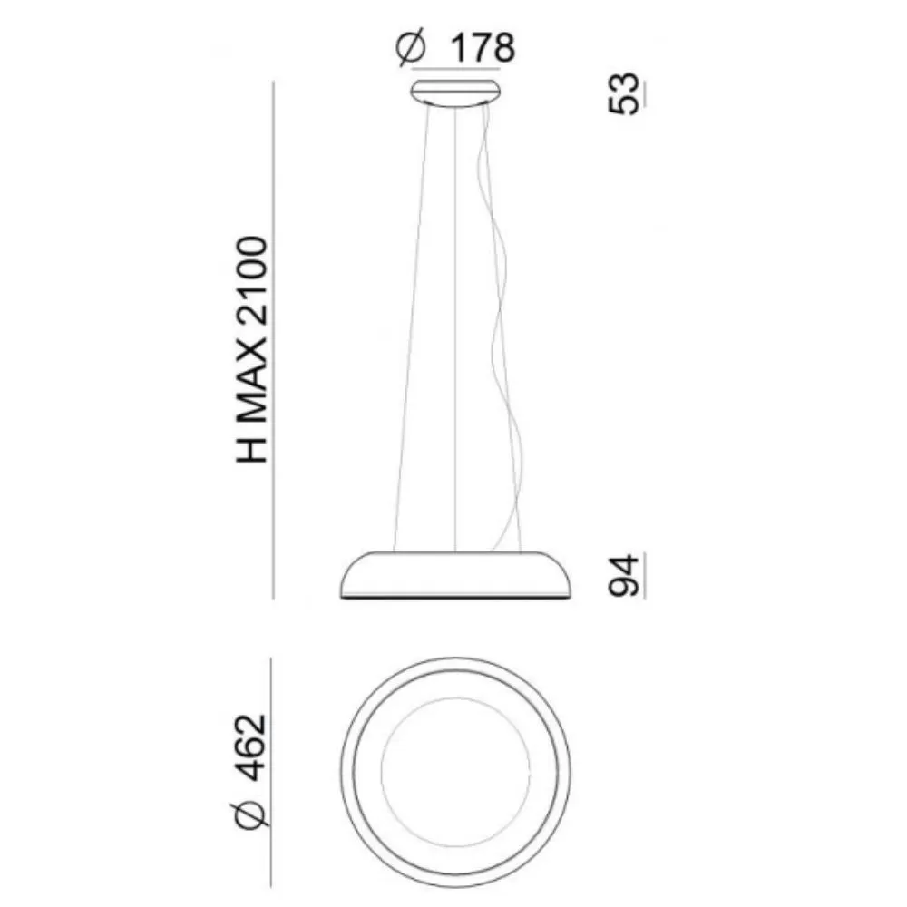 Stilnovo Reflexio LED wall/ceiling lamp diam. 46 cm.