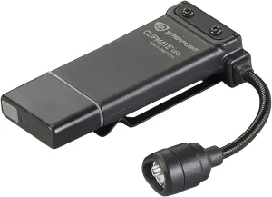 Streamlight 61126 ClipMate 70-Lumen USB Rechargeable, Compact Clip-On Light with 120-Volt AC Wall Adapter, Black with White and Red LEDs