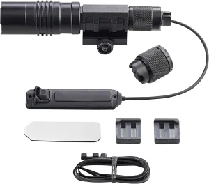 Streamlight 88090 ProTac Rail-Mount HL-X USB 1000-Lumen Rechargeable Multi-Fuel Weapon Light with Integrated Red Aiming Beam, Remote Switch, Tail Switch, and Clips, Black