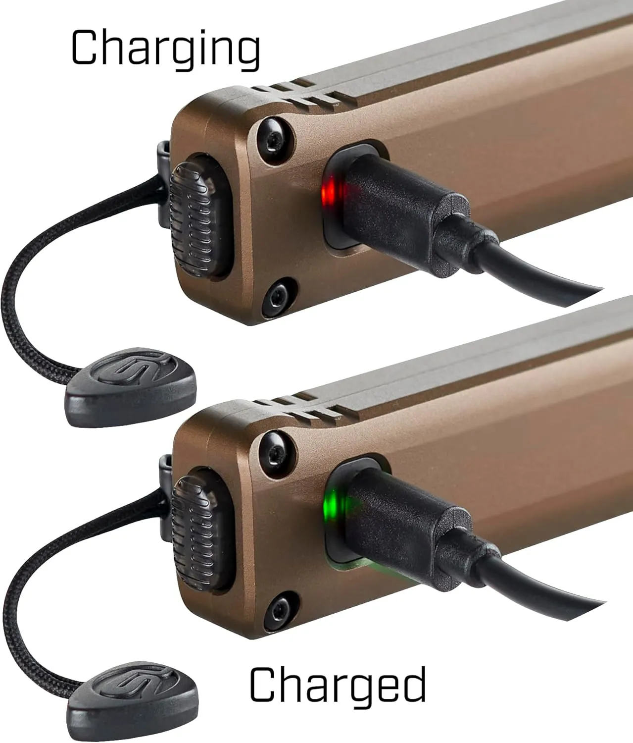 Streamlight 88813 Wedge XT 500-Lumen Slim Everyday Carry Flashlight, Includes USB-Cable and Pocket Lanyard, Coyote