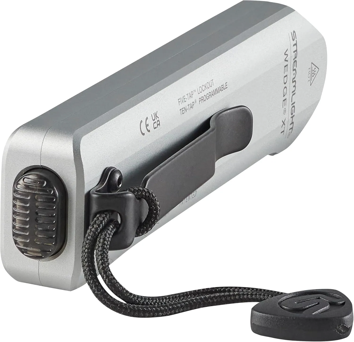 Streamlight 88819 Wedge XT 500-Lumen Slim Everyday Carry Flashlight, Includes USB-Cable and Pocket Lanyard, Silver