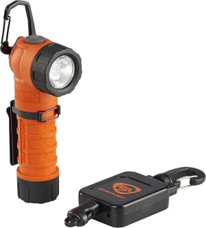 Streamlight 88837 PolyTac 90X USB 500-Lumen Multi-Fuel Right-Angle Rechargeable Flashlight, SL-B26 Battery Pack & USB Cord and Gear Keeper, Orange