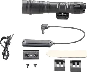 Streamlight 89009 ProTac 2.0 2000-Lumen Rail Mount High Lumen Tactical Rechargeable Long Weapon-Mounted Flashlight with Straight Pressure Switch, SL-B50 Battery Pack and USB-C Cord, Black
