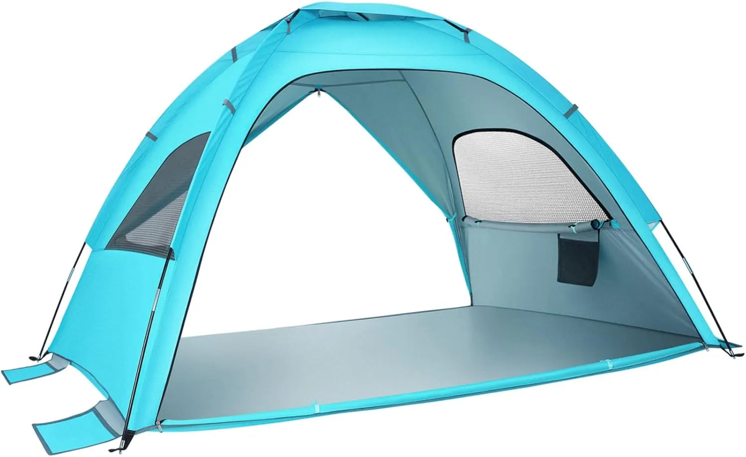 SUPVOX 2198C Large Folding Beach Tent Portable Sun Shade Tent for Family Lightweight Double Door Shelter for Camping Hiking & Vacation Light Blue