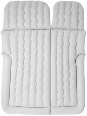 SUV Air Mattress Camping Bed with 2 Pcs Pillows, 68.9 * 51.2'' Inflatable Thickened Car Air Bed Travel Camping Bed with Air Pump Portable Sleeping Pad Mattress for Car Travel Camping (Grey)