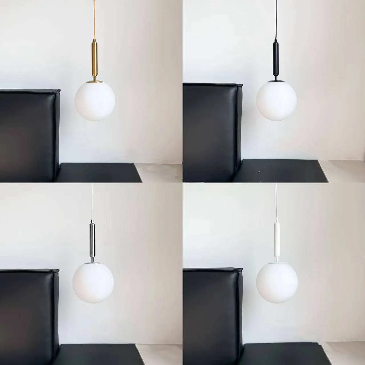 Taavita LED Kitchen Hanging Lights - Modern Glass Ball Light Fixtures