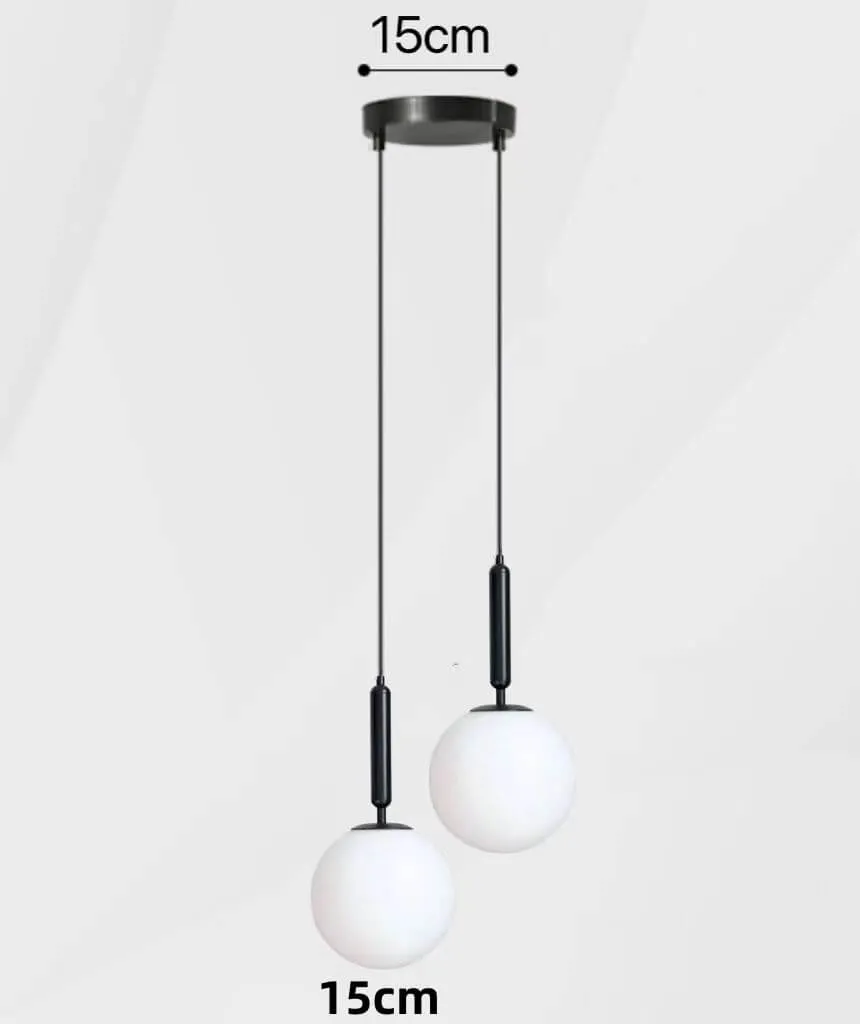 Taavita LED Kitchen Hanging Lights - Modern Glass Ball Light Fixtures