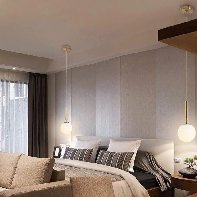 Taavita LED Kitchen Hanging Lights - Modern Glass Ball Light Fixtures