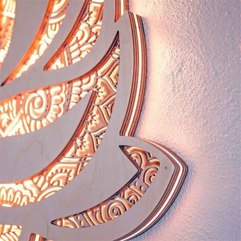 Taavita Lotus Mandala Wall Lamp