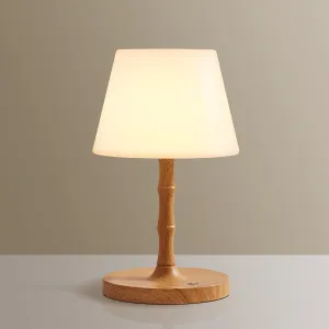 Table Lamp Shower Lamp Waterproof,Cordless Rechargeable Battery Operated Desk Lamps for Bedroom Night Stands,3 Colors Touch Dimmable Small Outdoor Lamps for Living Room,4000mAh LED Wood Grain