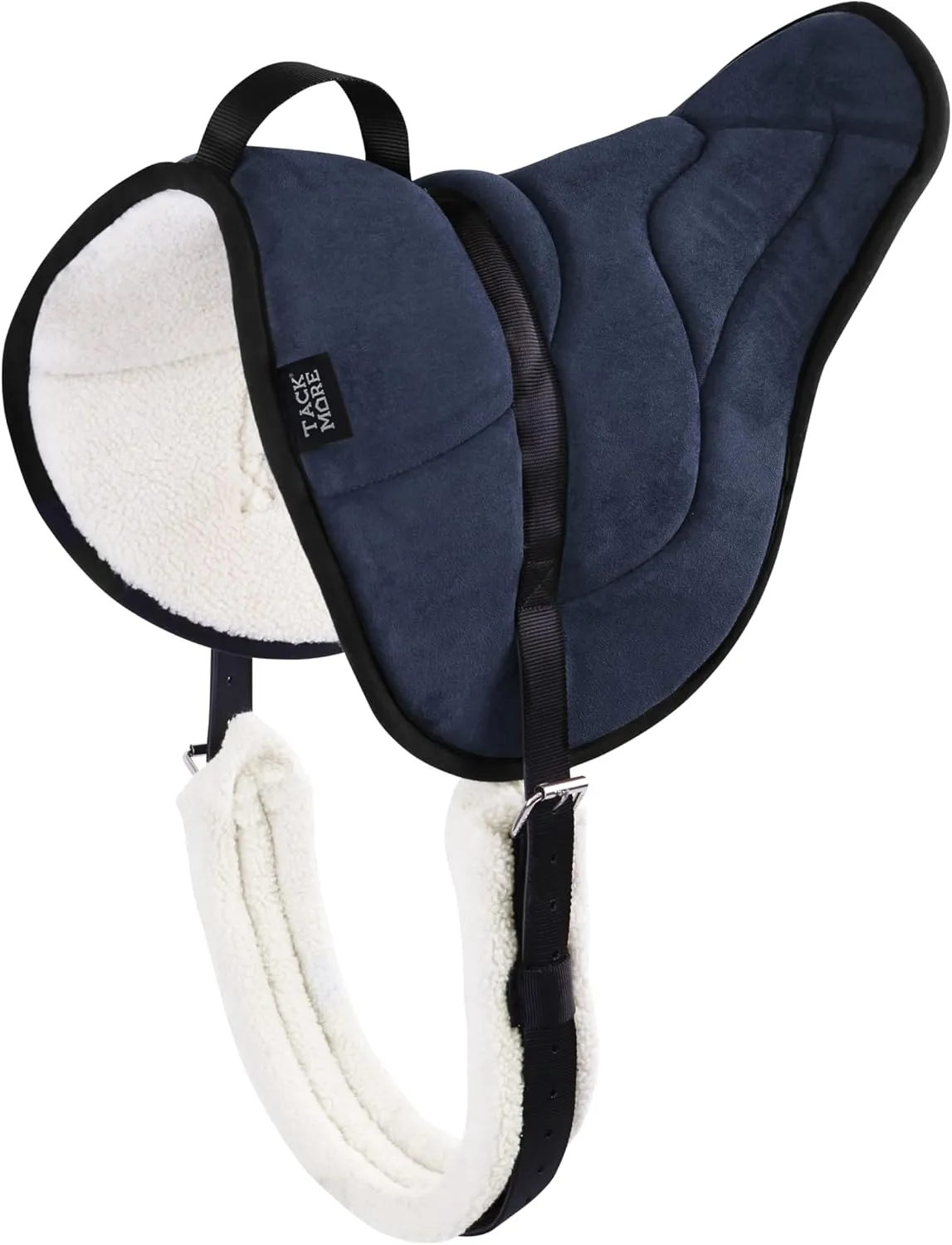 Tackmore Bareback Pad with Adjustable Girth Shock-Absorbing Riding Pad for Horse Riders