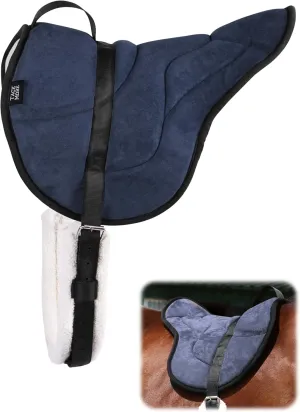 Tackmore Bareback Pad with Adjustable Girth Shock-Absorbing Riding Pad for Horse Riders