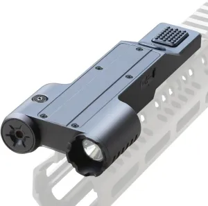 Tactical Flashlights Green Laser Light and White LED Combo with Strobe Mode Rechargeable Rifle Weapon Light