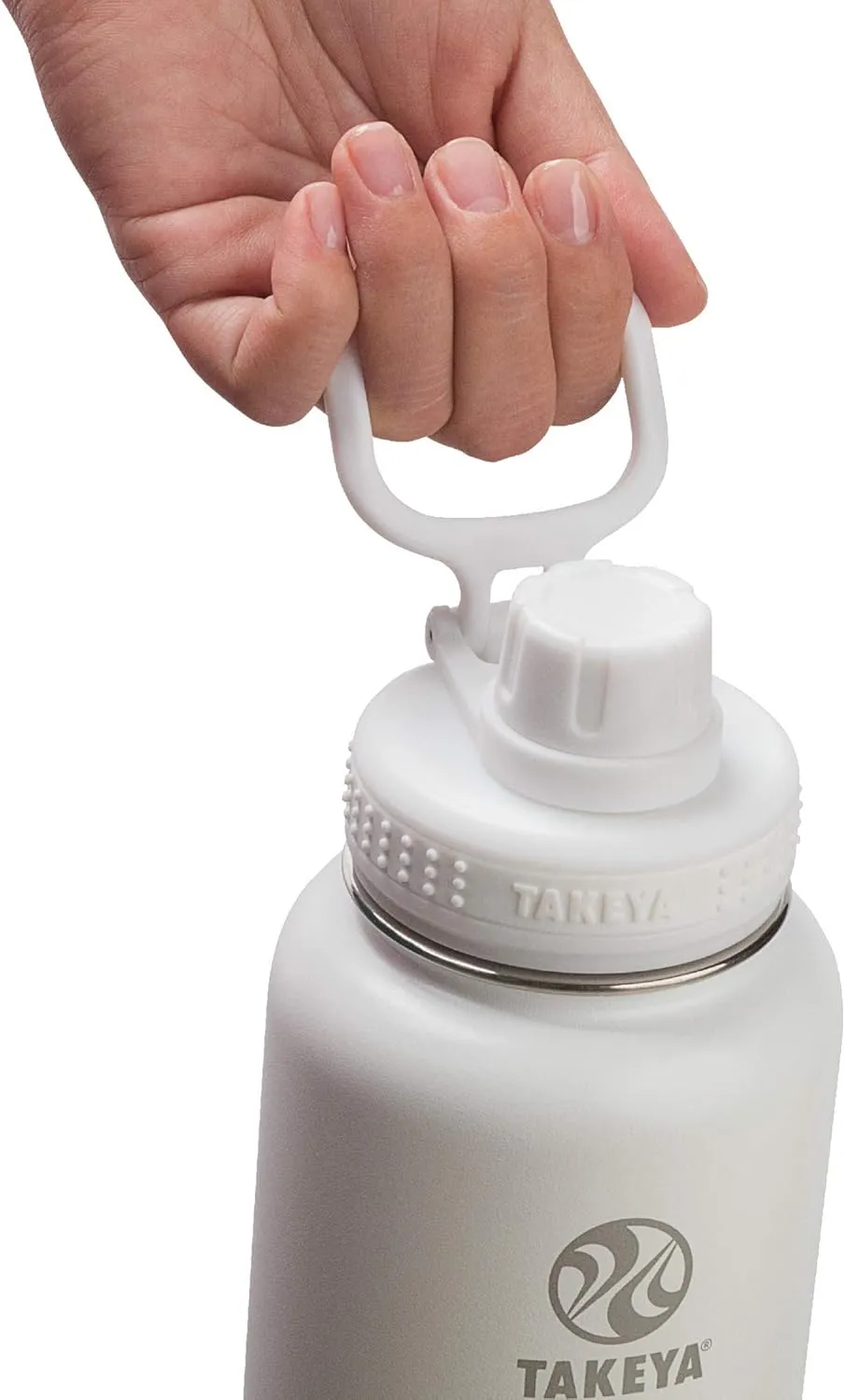 Takeya Actives Water Bottle with Spout Lid - Bottle with Double Stainless Steel Insulation - Dishwasher Safe & BPA-Free - Bottle with Spout Lid & Removable Bumper - 32 oz, Arctic